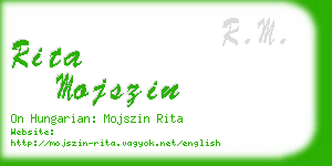 rita mojszin business card